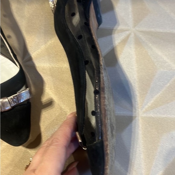 Made in Italy Giovanna Grazzini Elegant Black and Silver Women's Flats - Picture 3 of 6